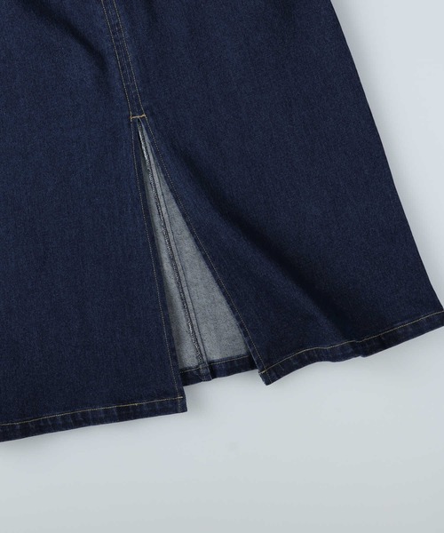 BACK NUMBER（バックナンバー）の「BACK NUMBER(バックナンバー)デニムジャンパースカート（サロペット/オーバーオール・レディース・ダークインディゴブルー/ライトインディゴブルー・L/M）」の12枚目の写真