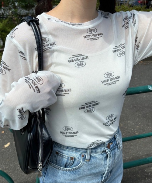 ロゴプリントシアーカットソー（Tシャツ/カットソー）｜Birthday