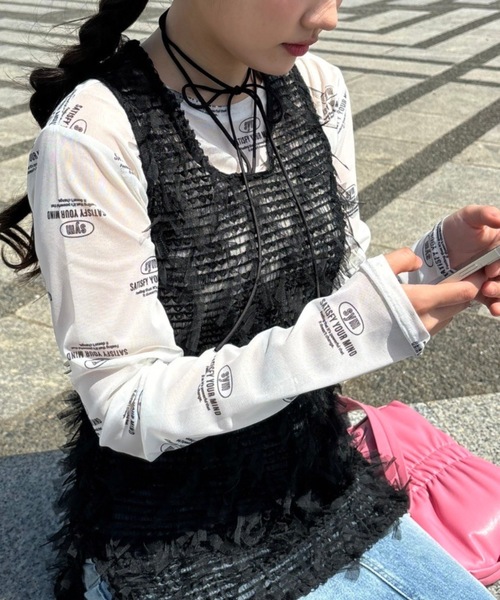 ロゴプリントシアーカットソー（Tシャツ/カットソー）｜Birthday
