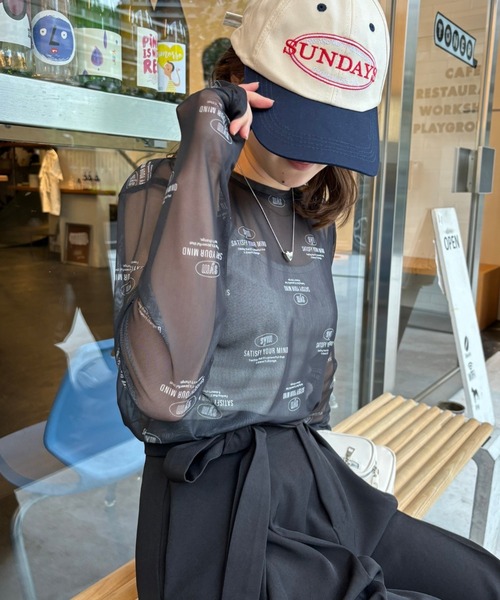 ロゴプリントシアーカットソー（Tシャツ/カットソー）｜Birthday
