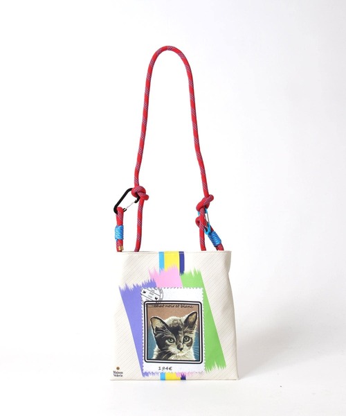 Three Four Time(スリーフォータイム)の「Stamp Bag(ショルダーバッグ・レディース・グリーン/イエロー/ピンク/オフホワイト・FREE)」の6枚目の写真