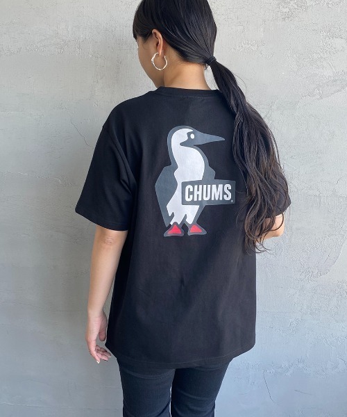 CHUMS（チャムス）の「[CHUMS/チャムス] BOOBY バックプリント ショートスリーブTシャツ（Tシャツ/カットソー・レディース・ブラック/グレイッシュベージュ/ブルーグリーン/ホワイト×ネイビー/ネイビー/ホワイト・M/L/XL/XXL）」の20枚目の写真