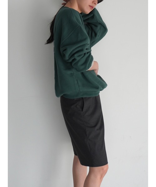 ENCIRCLE(エンサークル)の「【ENCIRCLE/エンサークル】One tuck shorts/ワンタックシショート(パンツ)(その他パンツ・レディース・チャコールグレー・1/2)」の10枚目の写真