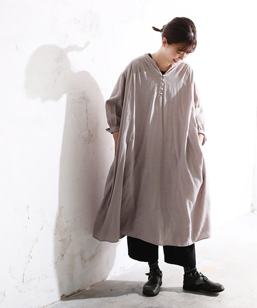 soulberry(ソウルベリー)の「ギャザーなワンピース veck(ワンピース・レディース・グレー系・L/M/4L/3L/LL)」の18枚目の写真