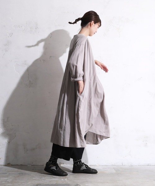 soulberry(ソウルベリー)の「ギャザーなワンピース veck(ワンピース・レディース・グレー系・L/M/4L/3L/LL)」の6枚目の写真