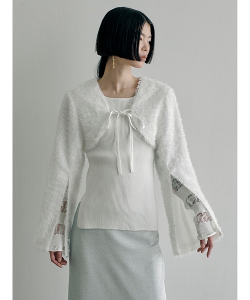 SORIN（ソリン　）の「Sheer & Rib Mix Top（ニット/セーター・レディース・ホワイト/ブラック/オリーブ・38）」の16枚目の写真