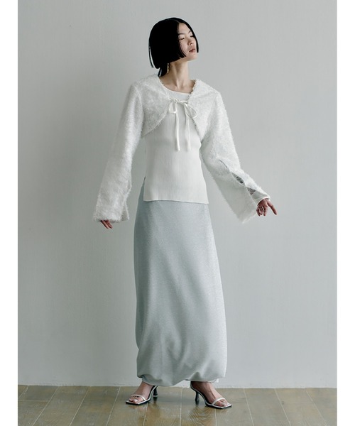 SORIN（ソリン　）の「Sheer & Rib Mix Top（ニット/セーター・レディース・ホワイト/ブラック/オリーブ・38）」の18枚目の写真