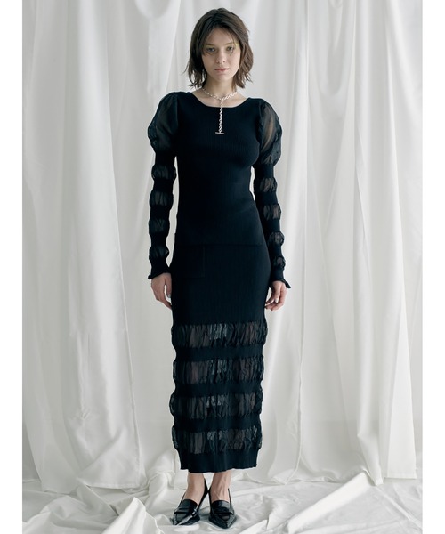 SORIN（ソリン　）の「Sheer & Rib Mix Top（ニット/セーター・レディース・ホワイト/ブラック/オリーブ・38）」の20枚目の写真