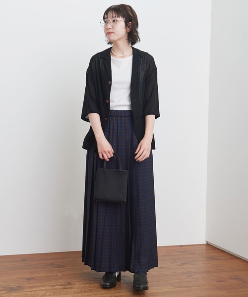 fig london シアーブラウス fig London ブラウス シャツ CottonCupra lawn short blouse