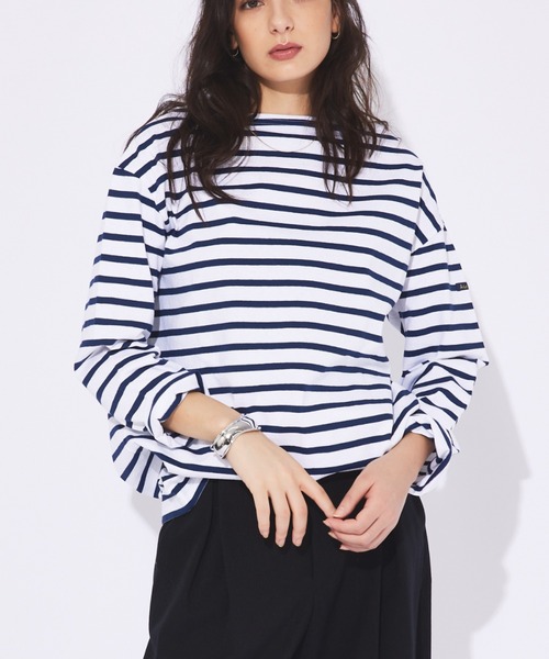 Le minor ルミノア　EVASEE フレアボーダー ロングスリーブ Le minor ルミノアEVASEE フレアボーダー ロングスリーブ