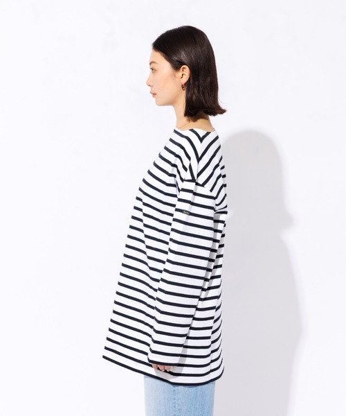 LEMINOR（ルミノール）の「【Leminor/ルミノア】ボーダーロングスリーブTEE（Tシャツ/カットソー・レディース・ネイビー/ブラック・フリー）」の11枚目の写真