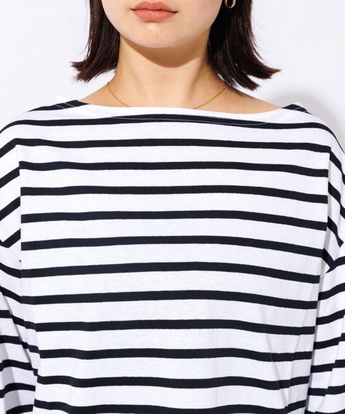 LEMINOR（ルミノール）の「【Leminor/ルミノア】ボーダーロングスリーブTEE（Tシャツ/カットソー・レディース・ネイビー/ブラック・フリー）」の13枚目の写真