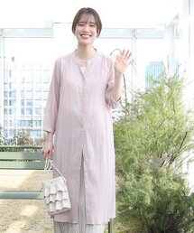 SHOO・LA・RUE | 【洗える/7分袖】ふんわり さらさら コットンシフォンシャツワンピース(ワンピース)