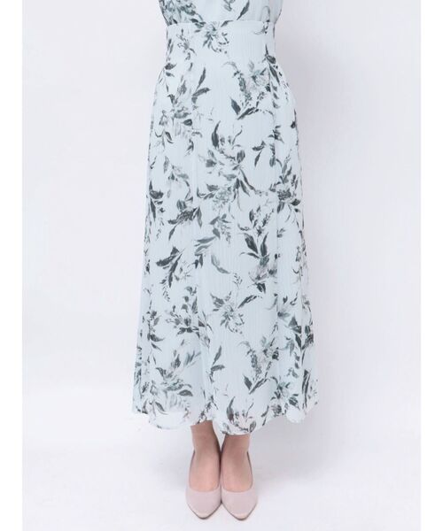 LAGUNAMOON（ラグナムーン）の「ボタニカルペイントナロースカート（スカート・レディース・ライトブルー/アイボリー・SMALL/MEDIUM）」の8枚目の写真