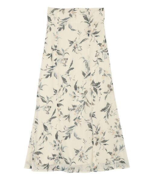 LAGUNAMOON（ラグナムーン）の「ボタニカルペイントナロースカート（スカート・レディース・ライトブルー/アイボリー・SMALL/MEDIUM）」の7枚目の写真