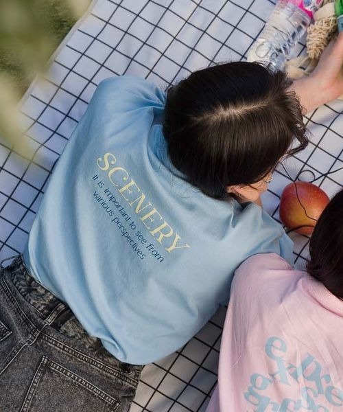 GLOBAL WORK（グローバルワーク）の「アカヌケグラフィックT半袖/AND YUA ANY/106440（Tシャツ/カットソー・キッズ・ピンク/キナリ/ホワイト系5/ブルー/イエロー/ホワイト系6/ホワイト系1/ホワイト系7/ブラック/グリーン・150cm/170cm/160cm）」の9枚目の写真