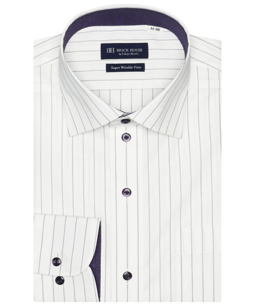 超形態安定ノーアイロン ワイド 長袖ビジネスワイシャツ（大きいサイズ・長いサイズ）（ビジネスシャツ）｜TOKYO SHIRTS（トウキョウシャツ）