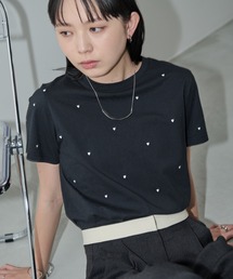 ハート刺繍コンパクトミニTシャツ