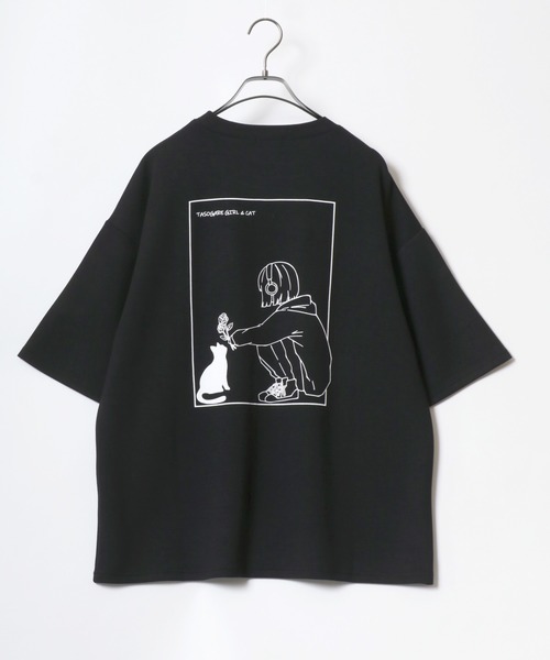 ANPAS（アンパス）の「Cool Touch Ponte Fabric The TASOGARE GIRL Back Print T-Shirt/ポンチ ガールプリント 半袖 Tシャツ バックプリント ワンポイント刺繍（Tシャツ/カットソー・メンズ・ホワイト系その他/ホワイト系その他3/ブラック系その他2/ブラック系その他/ホワイト系その他2/ブラック系その他3/ブラック系その他5/ブラック系その他4/ホワイト系その他5/ホワイト系その他4・M/L）」の17枚目の写真