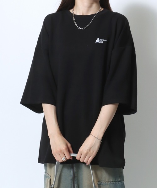 Pop Color Gear Back Print Tee ポップ配色ギアバックプリント半袖Tシャツ セール】Cool Touch Ponte Fabric The TASOGARE GIRL Back Print