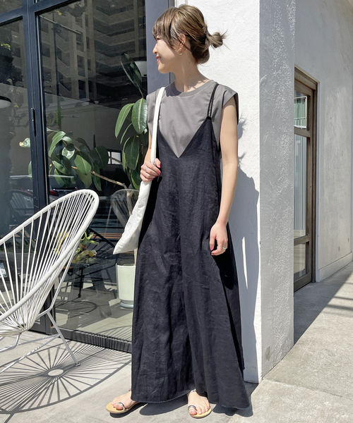 Spick & Span（スピックアンドスパン）の「≪追加≫ファインコットンジャージーノースリーブプルオーバー（Tシャツ/カットソー・レディース・グレー/ホワイト/ライトグレー/ベージュ・FREE）」の5枚目の写真