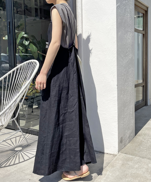 Spick & Span（スピックアンドスパン）の「≪追加≫ファインコットンジャージーノースリーブプルオーバー（Tシャツ/カットソー・レディース・グレー/ホワイト/ライトグレー/ベージュ・FREE）」の6枚目の写真