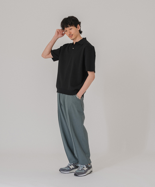 EDIFICE（エディフィス）の「16ゲージ  コンフィ ニットポロシャツ（ポロシャツ・メンズ・ピンク/チャコールグレー/グレー系その他/ブラック・LARGE/MEDIUM）」の8枚目の写真