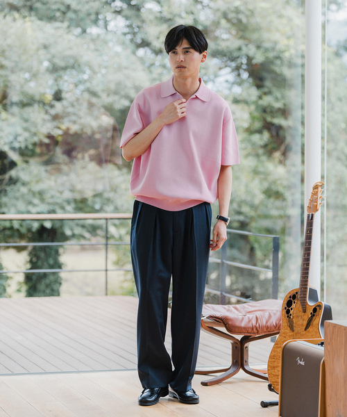 EDIFICE（エディフィス）の「16ゲージ  コンフィ ニットポロシャツ（ポロシャツ・メンズ・ピンク/チャコールグレー/グレー系その他/ブラック・LARGE/MEDIUM）」の21枚目の写真