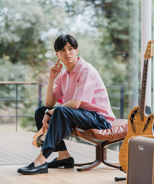 EDIFICE（エディフィス）の「16ゲージ  コンフィ ニットポロシャツ（ポロシャツ・メンズ・ピンク/チャコールグレー/グレー系その他/ブラック・LARGE/MEDIUM）」の20枚目の写真