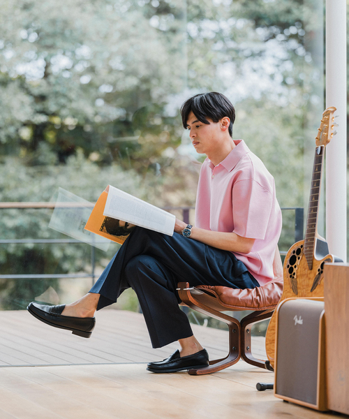 EDIFICE（エディフィス）の「16ゲージ  コンフィ ニットポロシャツ（ポロシャツ・メンズ・ピンク/チャコールグレー/グレー系その他/ブラック・LARGE/MEDIUM）」の19枚目の写真