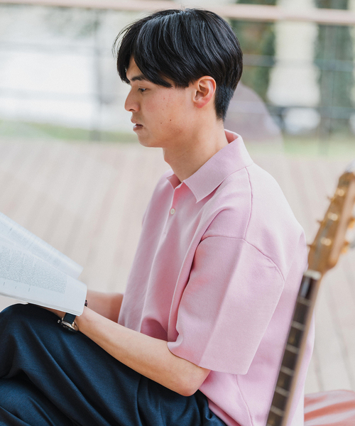 EDIFICE（エディフィス）の「16ゲージ  コンフィ ニットポロシャツ（ポロシャツ・メンズ・ピンク/チャコールグレー/グレー系その他/ブラック・LARGE/MEDIUM）」の17枚目の写真