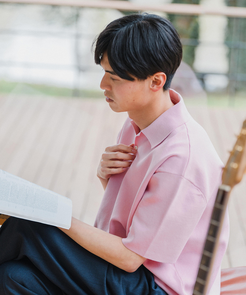 EDIFICE（エディフィス）の「16ゲージ  コンフィ ニットポロシャツ（ポロシャツ・メンズ・ピンク/チャコールグレー/グレー系その他/ブラック・LARGE/MEDIUM）」の16枚目の写真