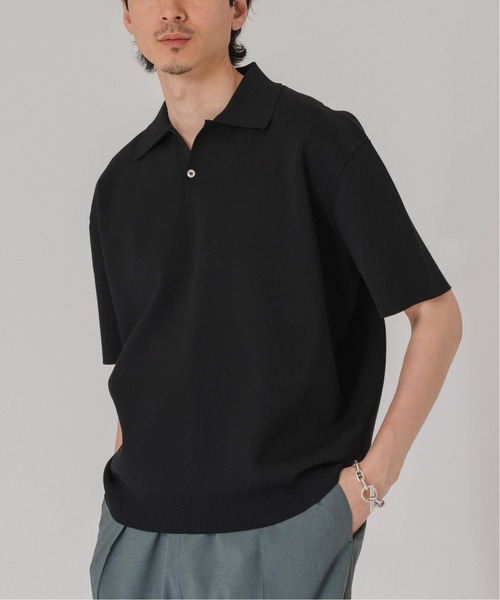 EDIFICE（エディフィス）の「16ゲージ  コンフィ ニットポロシャツ（ポロシャツ・メンズ・ピンク/チャコールグレー/グレー系その他/ブラック・LARGE/MEDIUM）」の2枚目の写真
