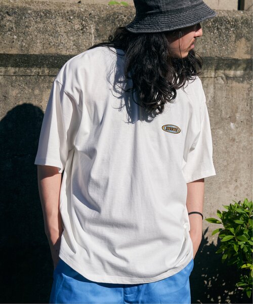STARTER BLACK LABEL(スターターブラックレーベル)の「STARTER BLACK LABEL スターターブラックレーベル バックワッペンロゴTシャツ(Tシャツ/カットソー・メンズ・ホワイト/ブラック/オフホワイト/ダークグリーン・M/L/LL)」の6枚目の写真