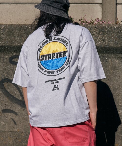 STARTER BLACK LABEL(スターターブラックレーベル)の「STARTER BLACK LABEL スターターブラックレーベル バックワッペンロゴTシャツ(Tシャツ/カットソー・メンズ・ホワイト/ブラック/オフホワイト/ダークグリーン・M/L/LL)」の5枚目の写真