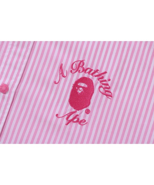 A BATHING APE(アベイシングエイプ)の「COLLEGE STRIPE SHIRT(シャツ/ブラウス・レディース・ピンク・SMALL/X-SMALL)」の3枚目の写真
