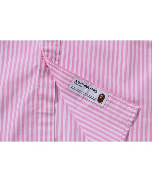 A BATHING APE(アベイシングエイプ)の「COLLEGE STRIPE SHIRT(シャツ/ブラウス・レディース・ピンク・SMALL/X-SMALL)」の4枚目の写真