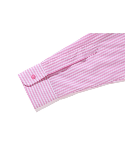 A BATHING APE(アベイシングエイプ)の「COLLEGE STRIPE SHIRT(シャツ/ブラウス・レディース・ピンク・SMALL/X-SMALL)」の5枚目の写真