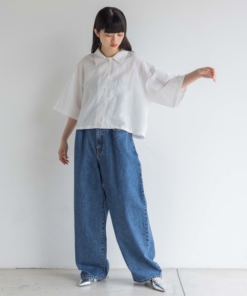 yuw(ユウ)の「シシュウシャツ/SS 113128(シャツ/ブラウス・レディース・ホワイト/ブラック・FREE)」の11枚目の写真