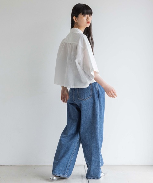 yuw(ユウ)の「シシュウシャツ/SS 113128(シャツ/ブラウス・レディース・ホワイト/ブラック・FREE)」の13枚目の写真