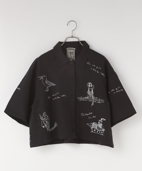 yuw(ユウ)の「シシュウシャツ/SS 113128(シャツ/ブラウス・レディース・ホワイト/ブラック・FREE)」の18枚目の写真
