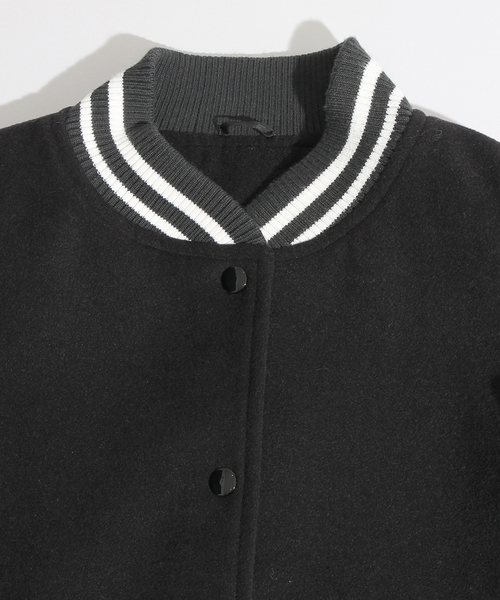 WEGO（ウィゴー）の「WEGO/ロングスタジャン（スタジャン・レディース・ブラック/グレー系その他・FREE）」の4枚目の写真