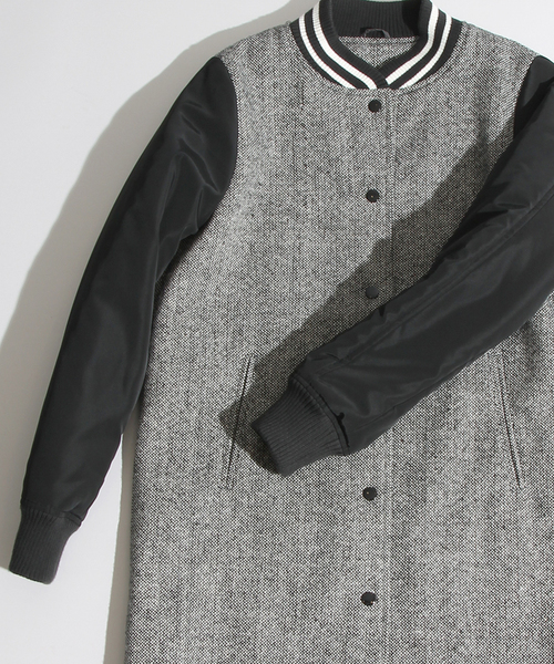 WEGO（ウィゴー）の「WEGO/ロングスタジャン（スタジャン・レディース・ブラック/グレー系その他・FREE）」の8枚目の写真