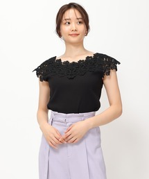 ■2024春夏新作■ショルダーレースリブカット/MM428201