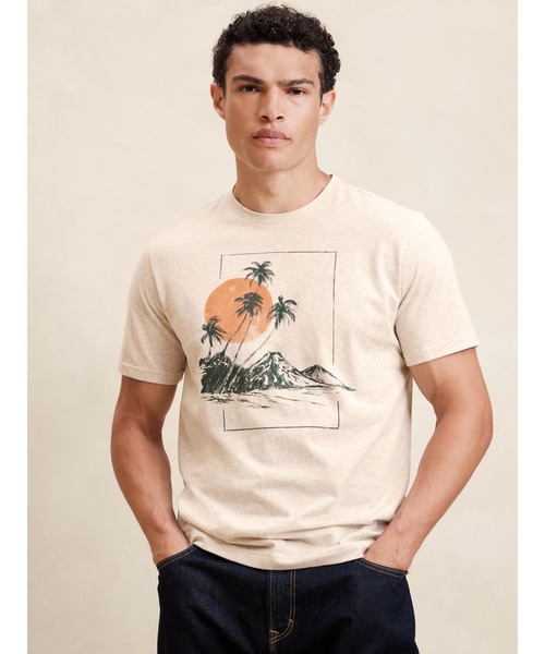 【セール】BANANA REPUBLIC FACTORY STORE エコ グラフィックTシャツ（Tシャツ/カットソー）｜BANANA