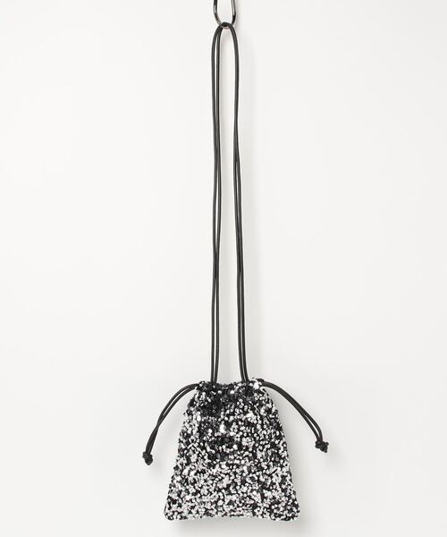 Libra Cue(リブラ キュー)の「スパンコール巾着ショルダー(ショルダーバッグ・レディース・シルバー/マルチ・FREE)」の13枚目の写真