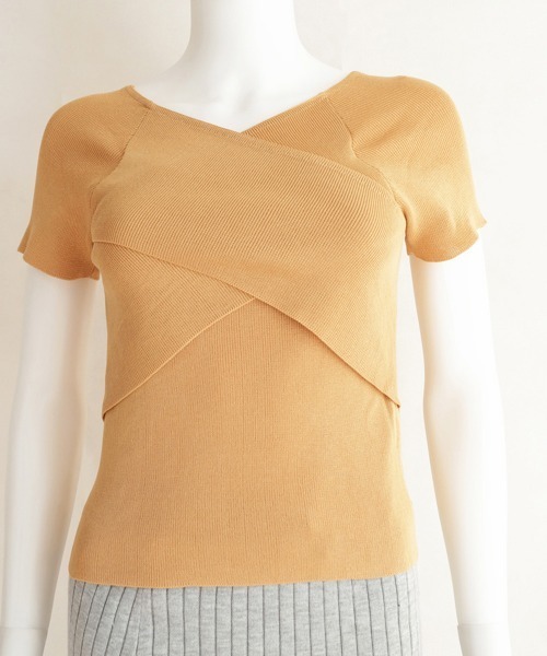 Miniministore(ミニミニストア)の「セクシー トップス 着やせ 夏ニット(Tシャツ/カットソー・レディース・オレンジ/ホワイト/ブラック・FREE)」の13枚目の写真