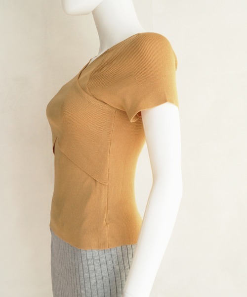 Miniministore(ミニミニストア)の「セクシー トップス 着やせ 夏ニット(Tシャツ/カットソー・レディース・オレンジ/ホワイト/ブラック・FREE)」の14枚目の写真