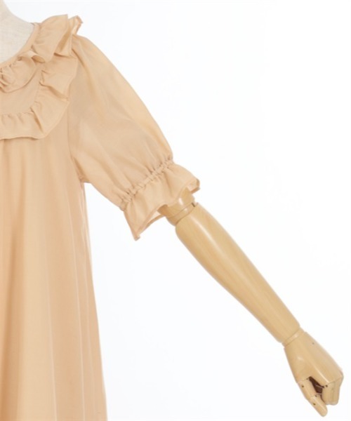 axes femme（アクシーズファム）の「コットン風フリルＡラインワンピース（ワンピース・レディース・イエロー/ブラック/キナリ・FREE）」の14枚目の写真