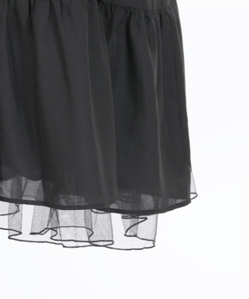 axes femme（アクシーズファム）の「コットン風フリルＡラインワンピース（ワンピース・レディース・イエロー/ブラック/キナリ・FREE）」の8枚目の写真